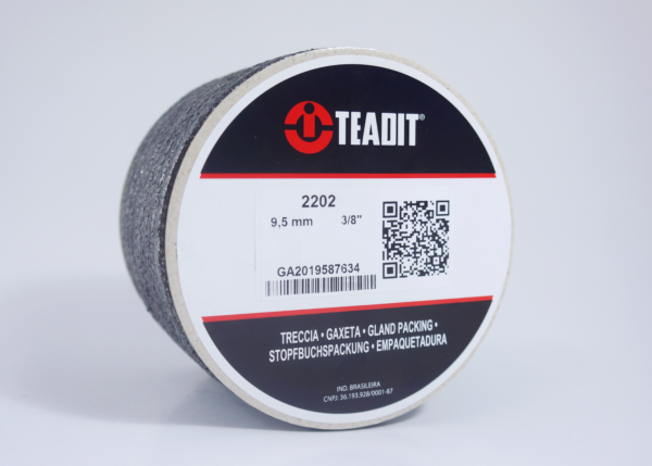TEADIT® 2202 Gaxeta de Fios de Carbono e Grafite Flexível