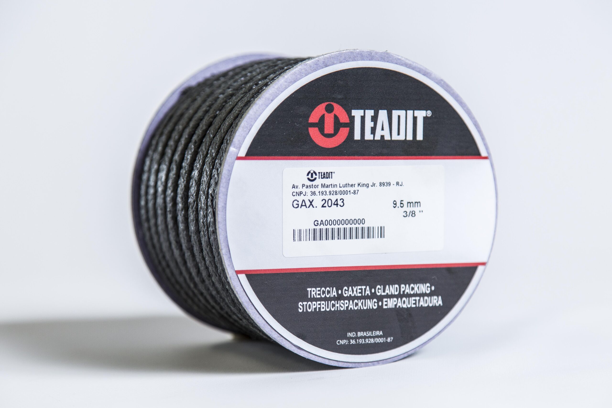 TEADIT® 2043 Gaxeta de Fios Aramida com PTFE e Grafite