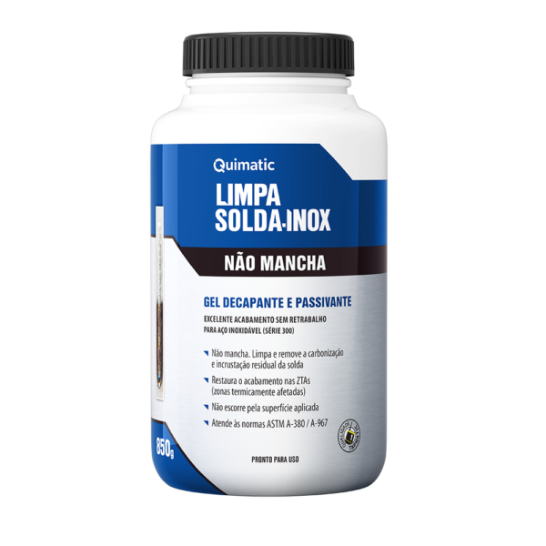 Gel Decapante Quimatic Limpa Solda Inox Não Mancha