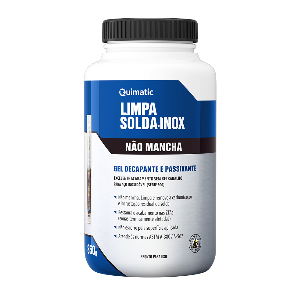Gel Decapante Quimatic Limpa Solda Inox Não Mancha