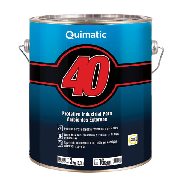 QUIMATIC 40 – Protetivo Anticorrosivo Resistente a Chuvas Fortes