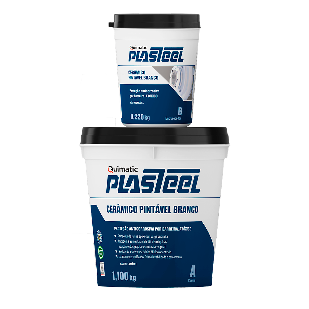 Plasteel Cerâmico Pintável Branco
