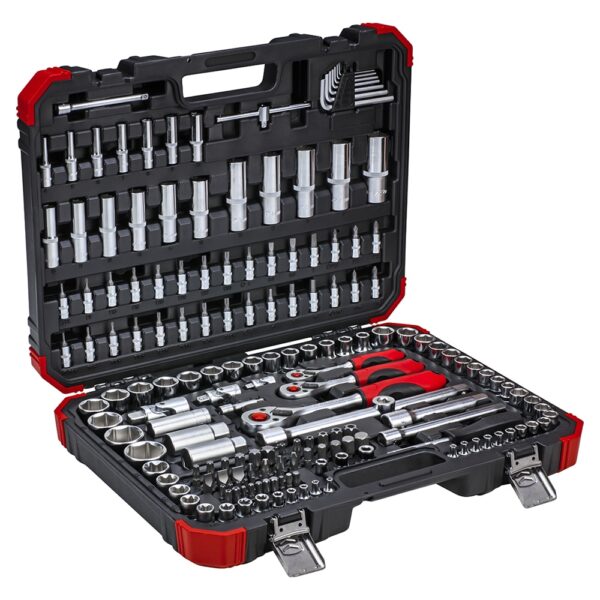 Jogo de soquetes 1/4″ + 3/8″ + 1/2″ sextavados, 172 peças Ref.: R45603172 | Cód.: 3300058 - Imagem 2
